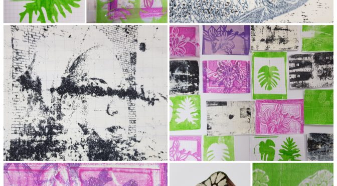 ONLINE-Workshop „GELprint“, Format 10 x 15 cm (ideal auf A4)
