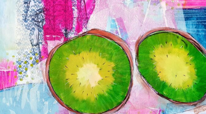 Frühstückskurs Acrylmalen Online – Kiwi