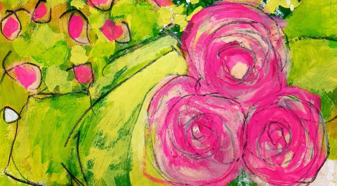 Frühstückskurs Acrylmalen Online – Blumen