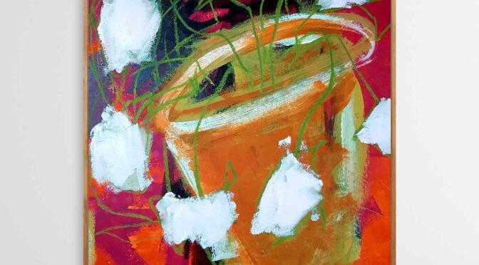 Abendkurs Acrylmalen Online – Baumwolle rosa