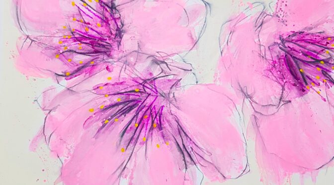 Abendkurs Acrylmalen Online – Mandelblüte