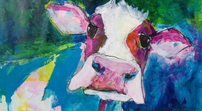 Abendkurs Acrylmalen Online – Kuh