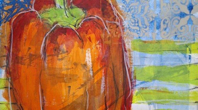 Acrylmalen Online – Paprika in Orange